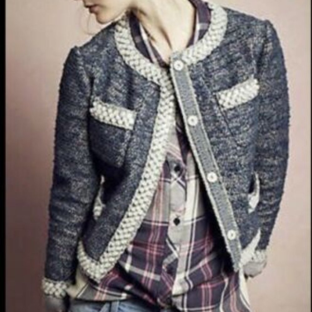 Isani Anthropologie Massey Tweed Cardigan M